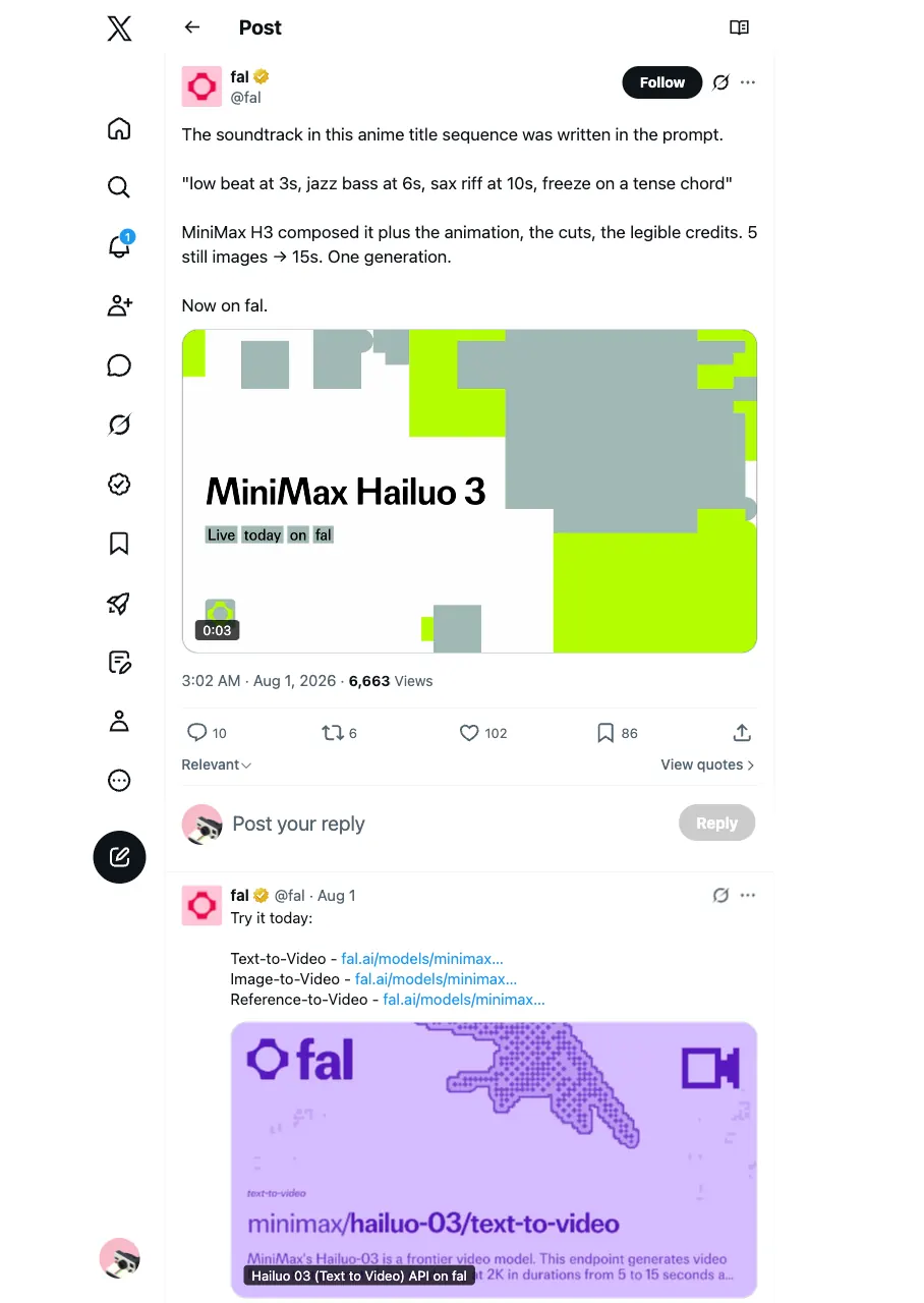 Original Post Screenshot @fal